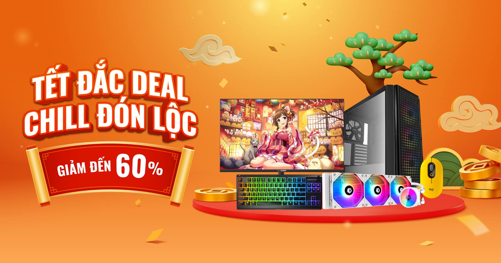 TẾT ĐẮC DEAL | Gaming gear, màn hình, linh kiện máy tính giảm đến 60%