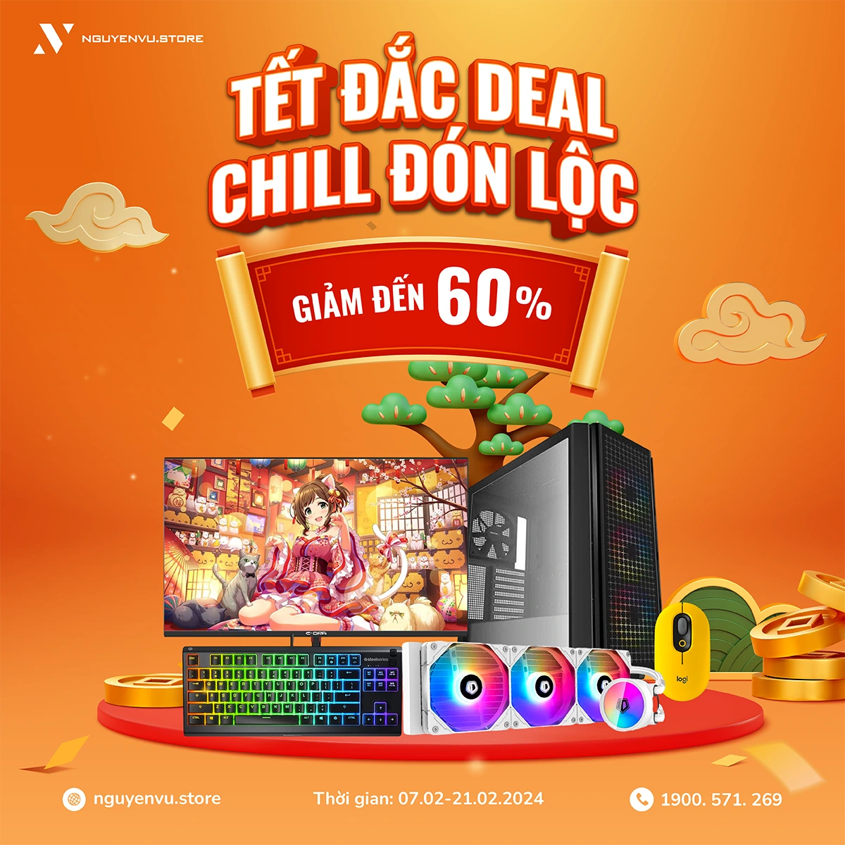 TẾT ĐẮC DEAL | Gaming gear, màn hình, linh kiện máy tính giảm đến 60%