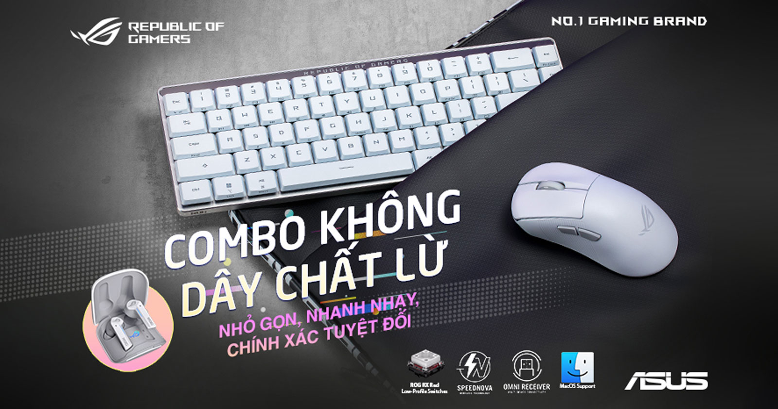 COMBO KHÔNG DÂY CHẤT LỪ - Nhỏ gọn, nhanh nhạy, chính xác tuyệt đối