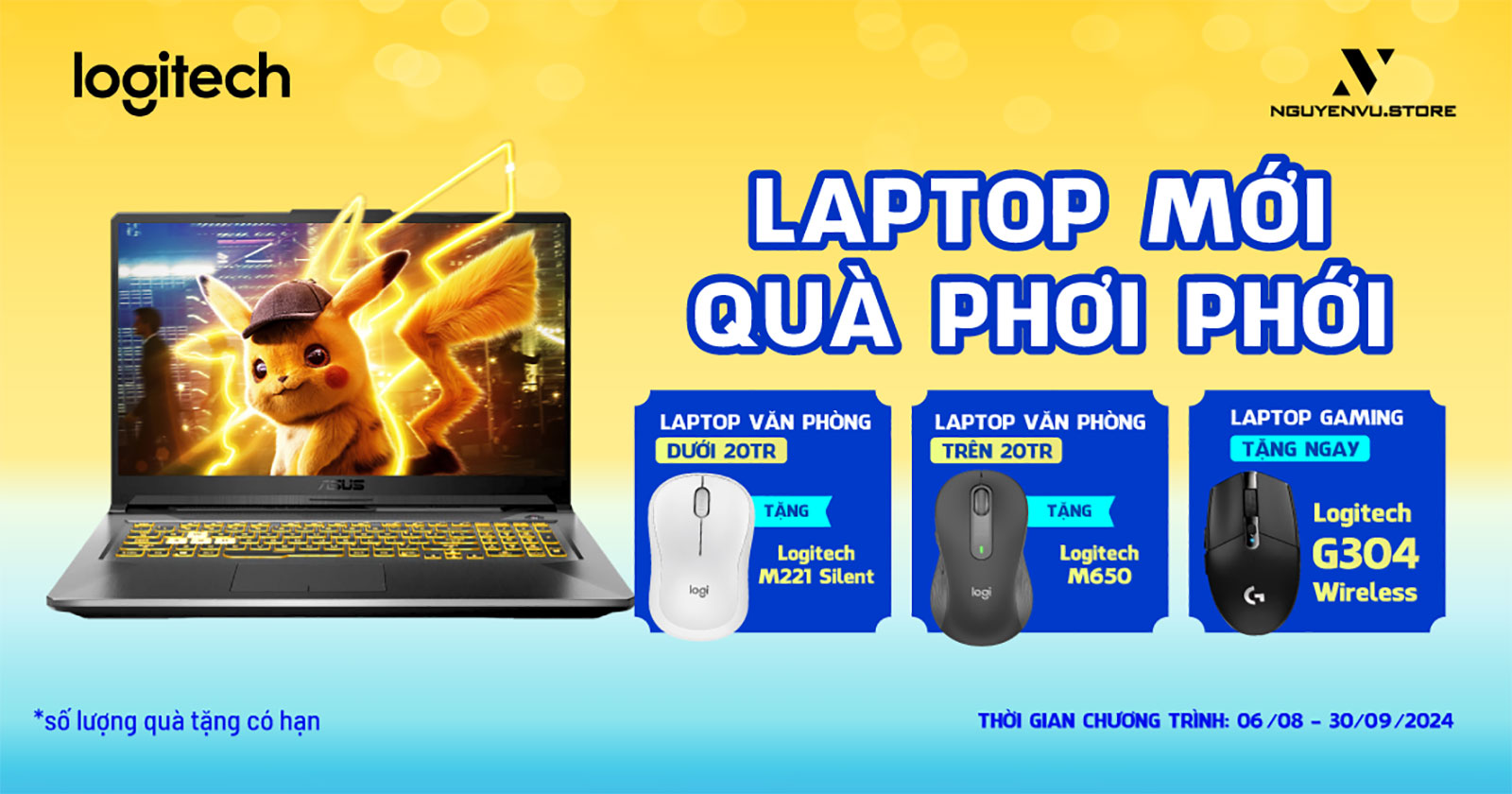 Sắm Laptop Mới, Rinh Quà Logitech Phơi Phới | Nguyễn Vũ Store