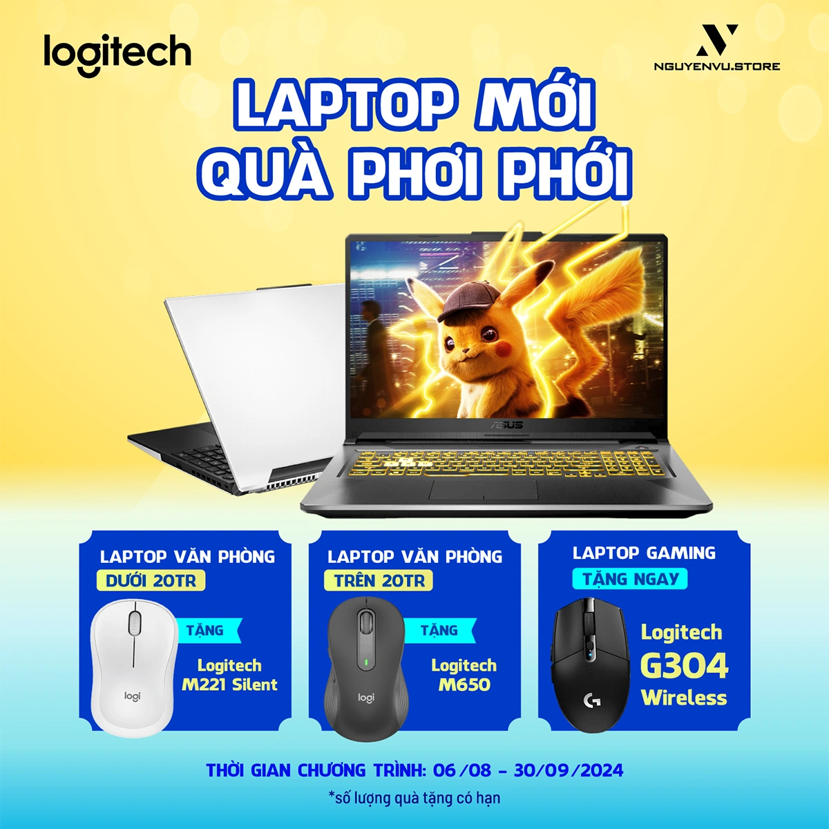 Sắm Laptop Mới, Rinh Quà Logitech Phơi Phới | Nguyễn Vũ Store