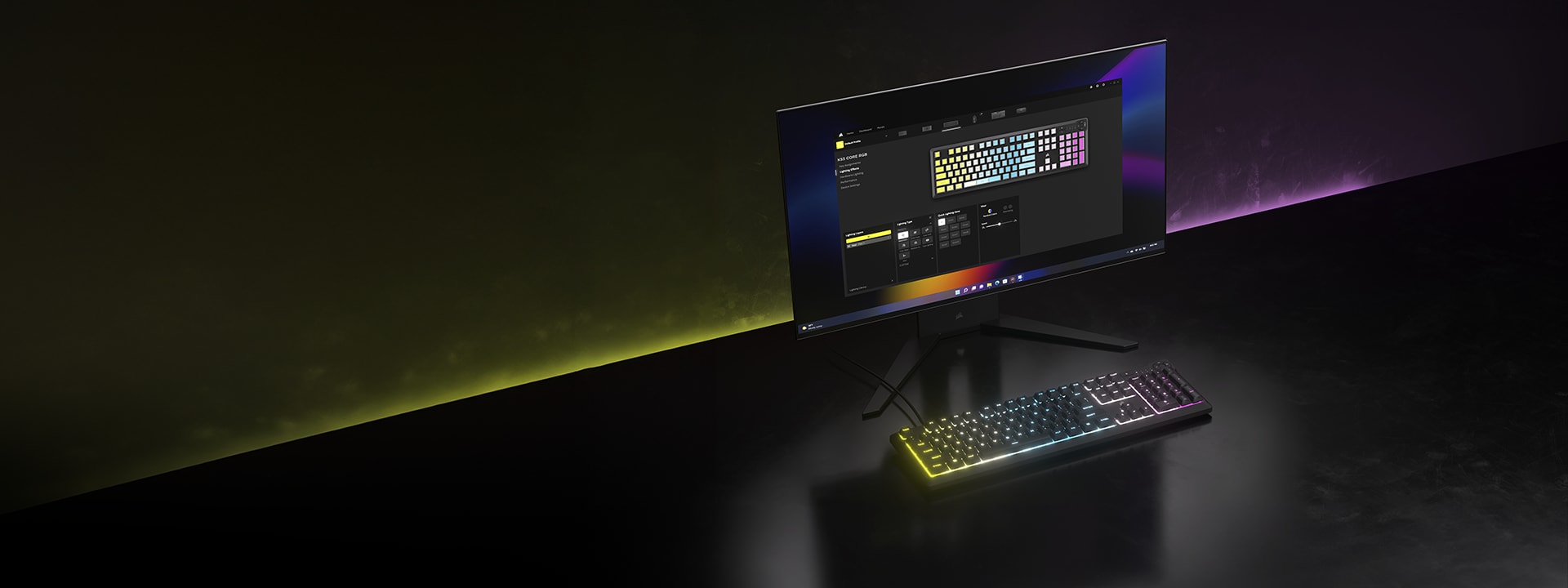 Bàn Phím Corsair K55 CORE RGB CH-9226C65-NA