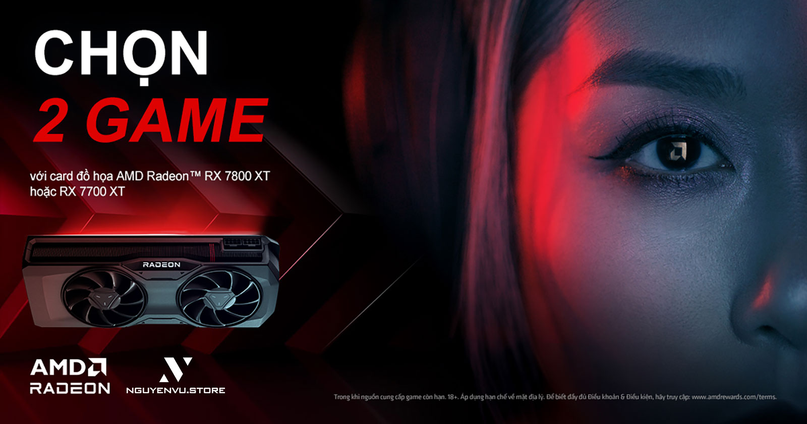 Tặng code game khi sở hữu VGA Radeon RX 7800XT hoặc RX 7700XT | Nguyễn Vũ Store