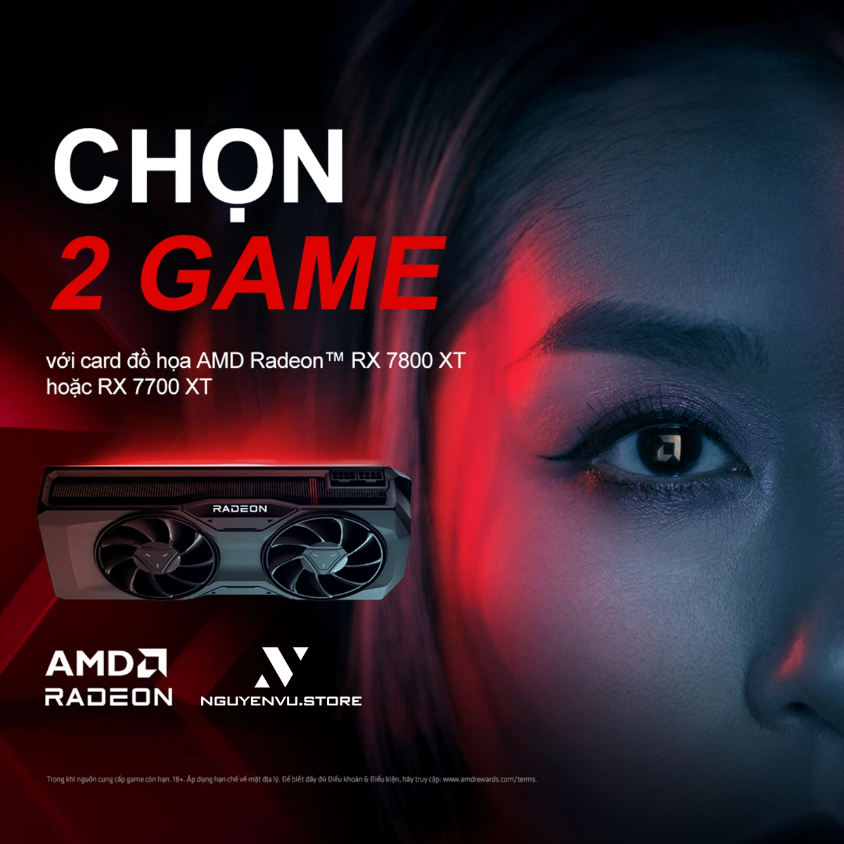 Tặng code game khi sở hữu VGA Radeon RX 7800XT hoặc RX 7700XT | Nguyễn Vũ Store