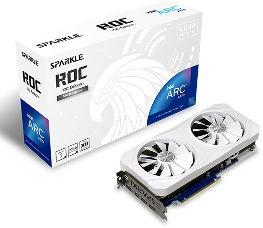 SPARKLE Intel Arc A770 ROC LUNA OC 16GB GDDR6 (SA770RW-16GOC)