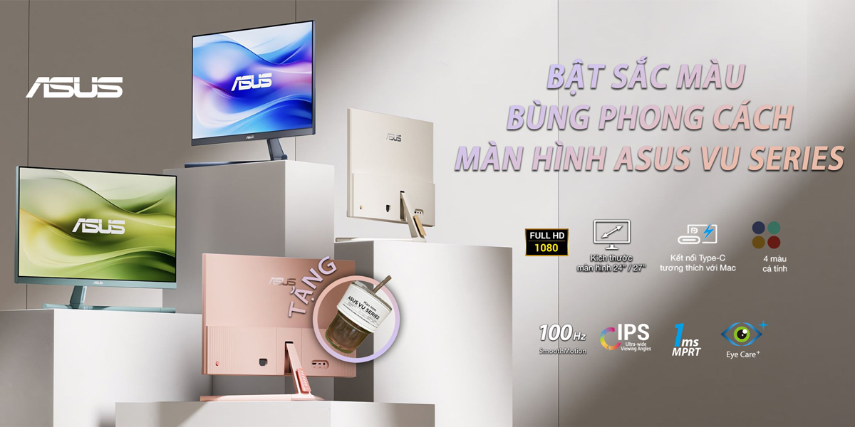 Nhận ngay ly cá tinh ASUS khi mua màn hình ASUS VU series | Nguyễn Vũ Store