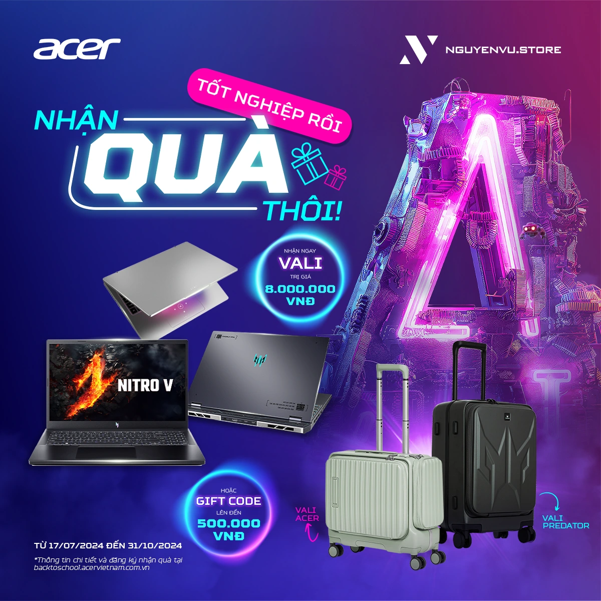 ACER BACK TO SCHOOL 2024: Tốt Nghiệp Rồi - Nhận Quà Thôi | Nguyễn Vũ Store