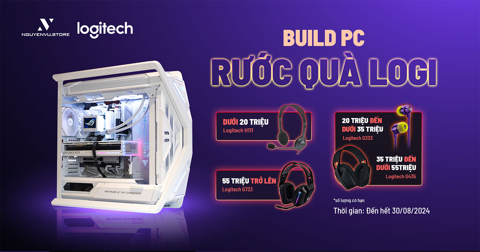 Build PC tặng quà Logitech | Nguyễn Vũ Store