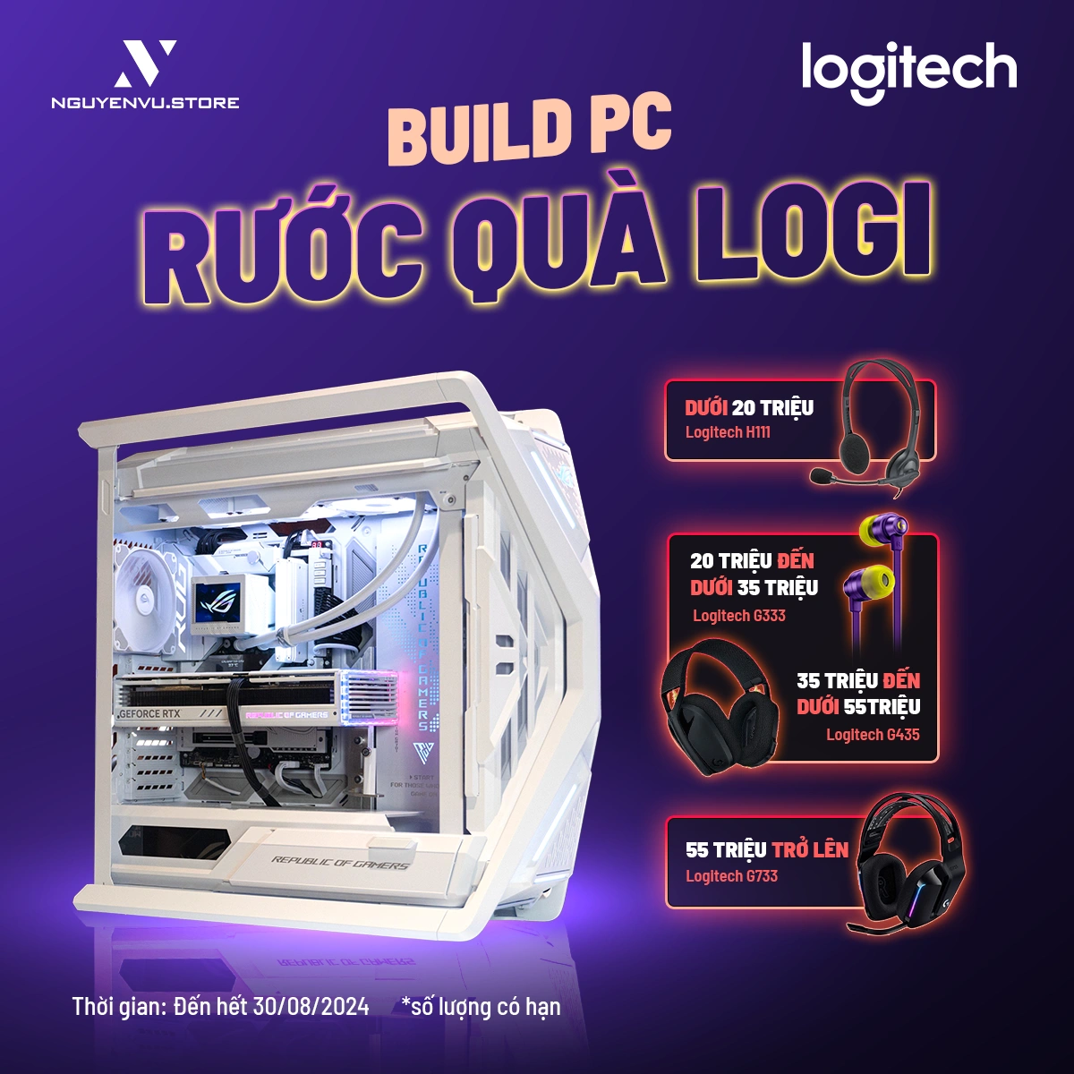 Build PC tặng quà Logitech | Nguyễn Vũ Store