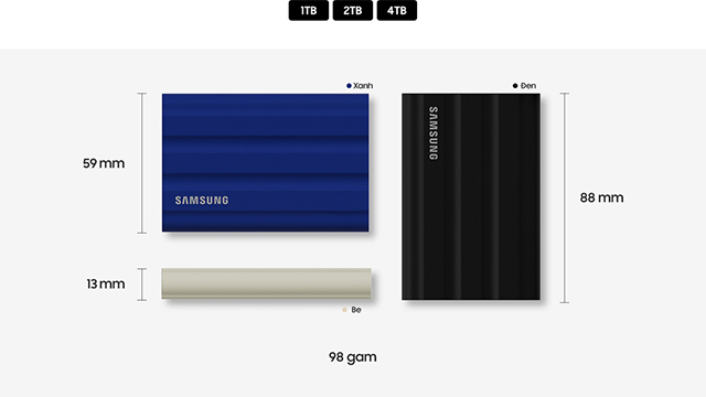 SSD Samsung T7 Shield 1TB MU-PE1T0K/WW