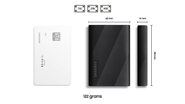 Samsung T9 USB 3.2 Gen 2x2 1TB MU-PG1T0B/WW