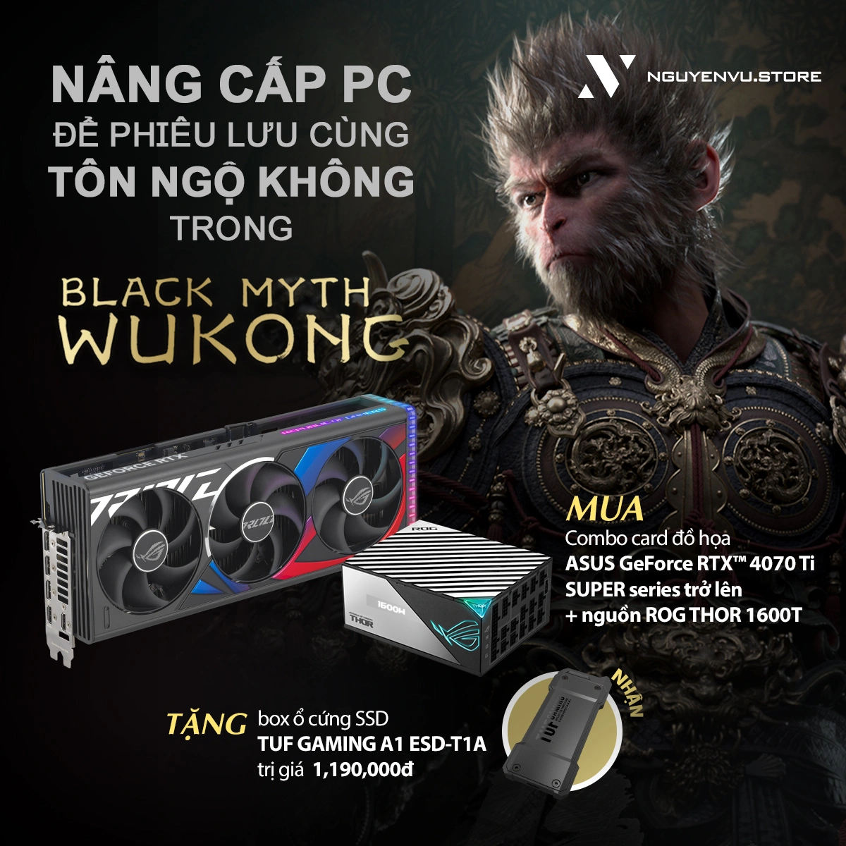 ASUS | Nâng cấp PC để phiêu lưu cùng Tôn Ngộ Không trong BLACK MYTH WUKONG