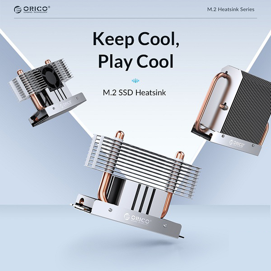 Tản nhiệt M.2 SSD ORICO M2HS8-FAN-SV ( Bạc )