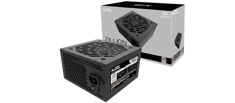 Nguồn máy tính Super Flower Zillion White 550W Black 80 Plus White SF-550Z12DW