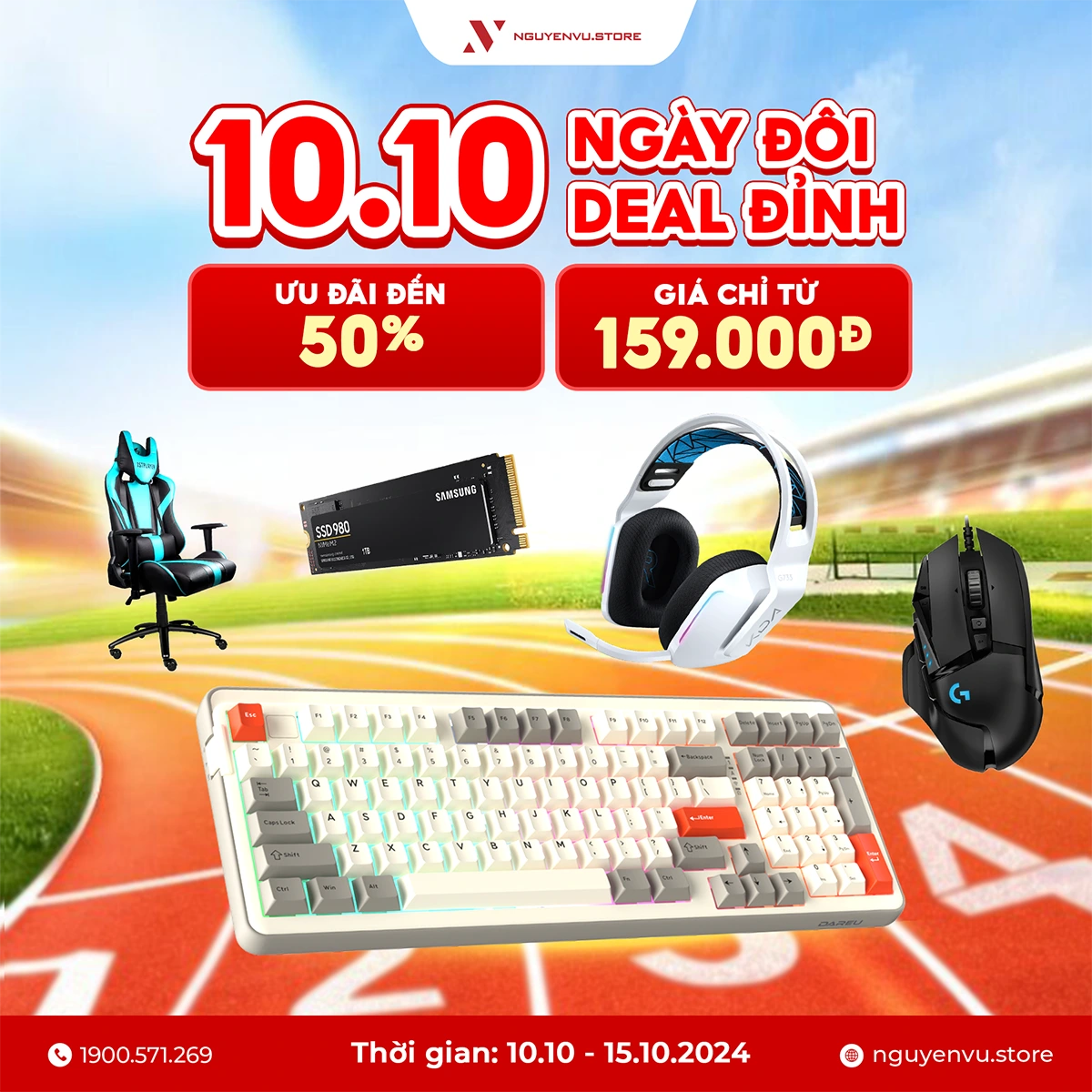 DEAL ĐỈNH 10.10: Gaming Gear, Linh Kiện PC giảm đến 50% | Nguyễn Vũ Store