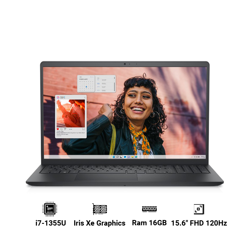 Laptop Dell Inspiron 3530 N5I7240W1 ( Intel Core i7-1355U | 16GB | 512GB | Intel Iris Xe | 15.6 inch FHD | Win 11 | Office | Đen )