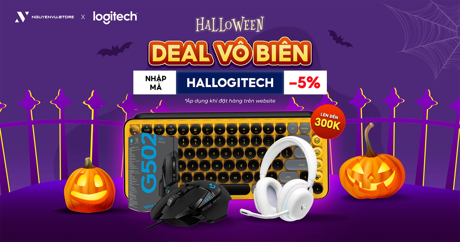 HALLOWEEN DEAL VÔ BIÊN | LOGITECH ưu đãi đến 300K