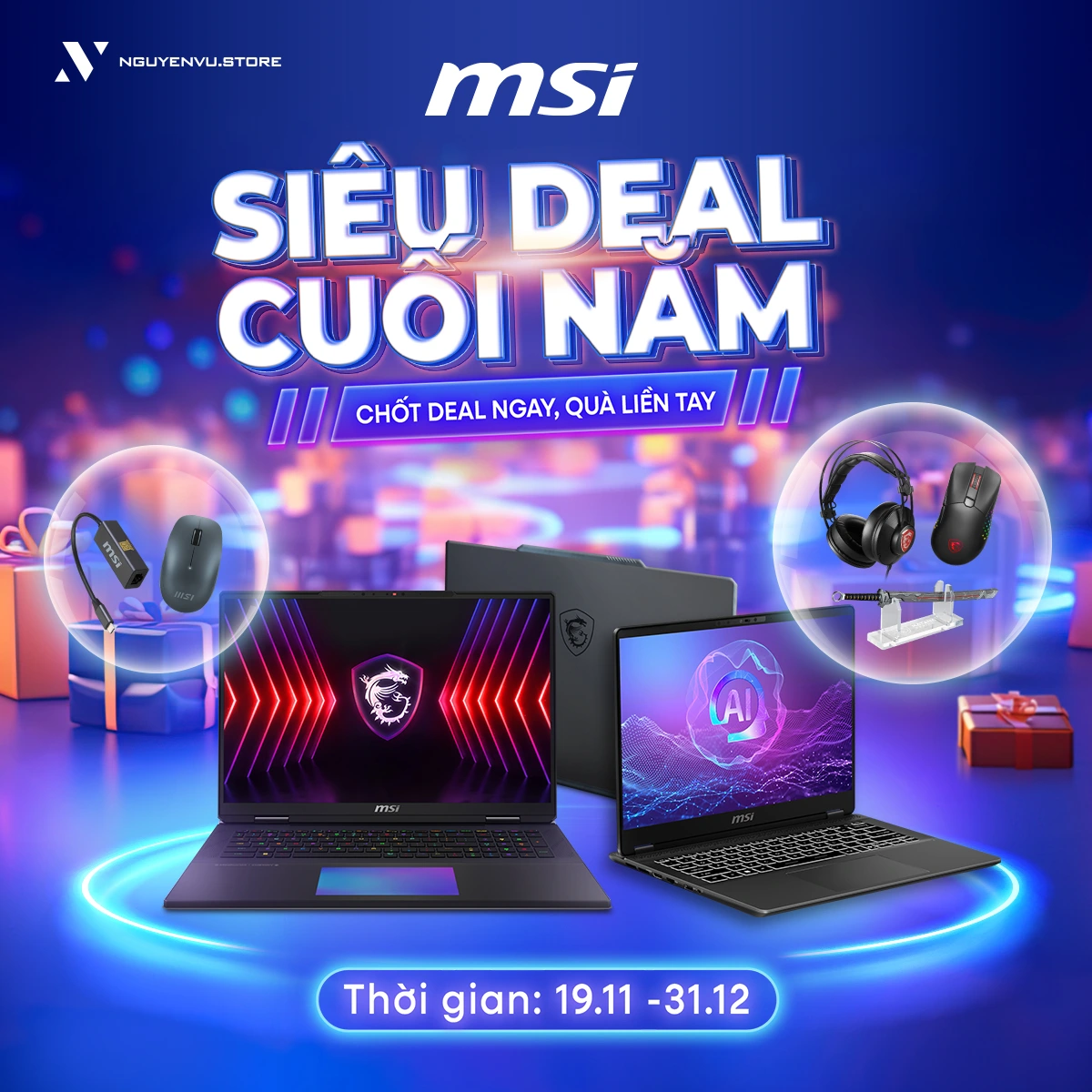 Laptop MSI siêu deal cuối năm 2024 | Nguyễn Vũ Store