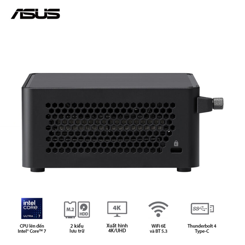 PC Mini Asus NUC 14 Pro RNUC14RVHI300001I (i3-100U, Intel UHD Graphics, Wi-Fi 6E AX211, Bluetooth 5.2)