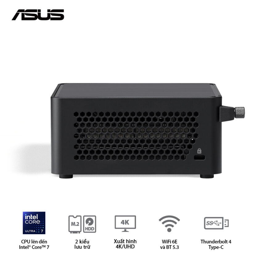 PC Mini Asus NUC 14 Pro RNUC14RVHI300001I (i3-100U, Intel UHD Graphics, Wi-Fi 6E AX211, Bluetooth 5.2)