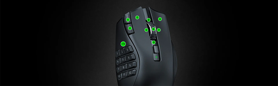 Chuột vi tính Razer Naga V2 HyperSpeed (Wireless, Đen)