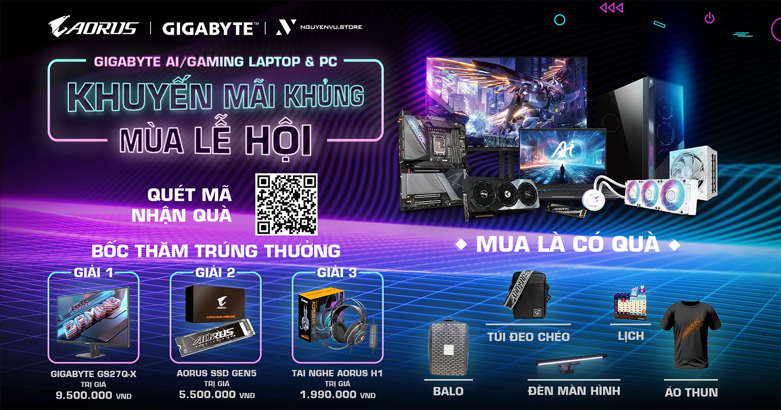 Gigabyte khuyến mãi mùa lễ hội 2024 | Nguyễn Vũ Store