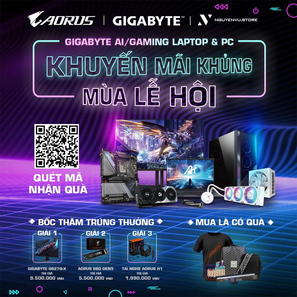 Gigabyte khuyến mãi mùa lễ hội 2024 | Nguyễn Vũ Store