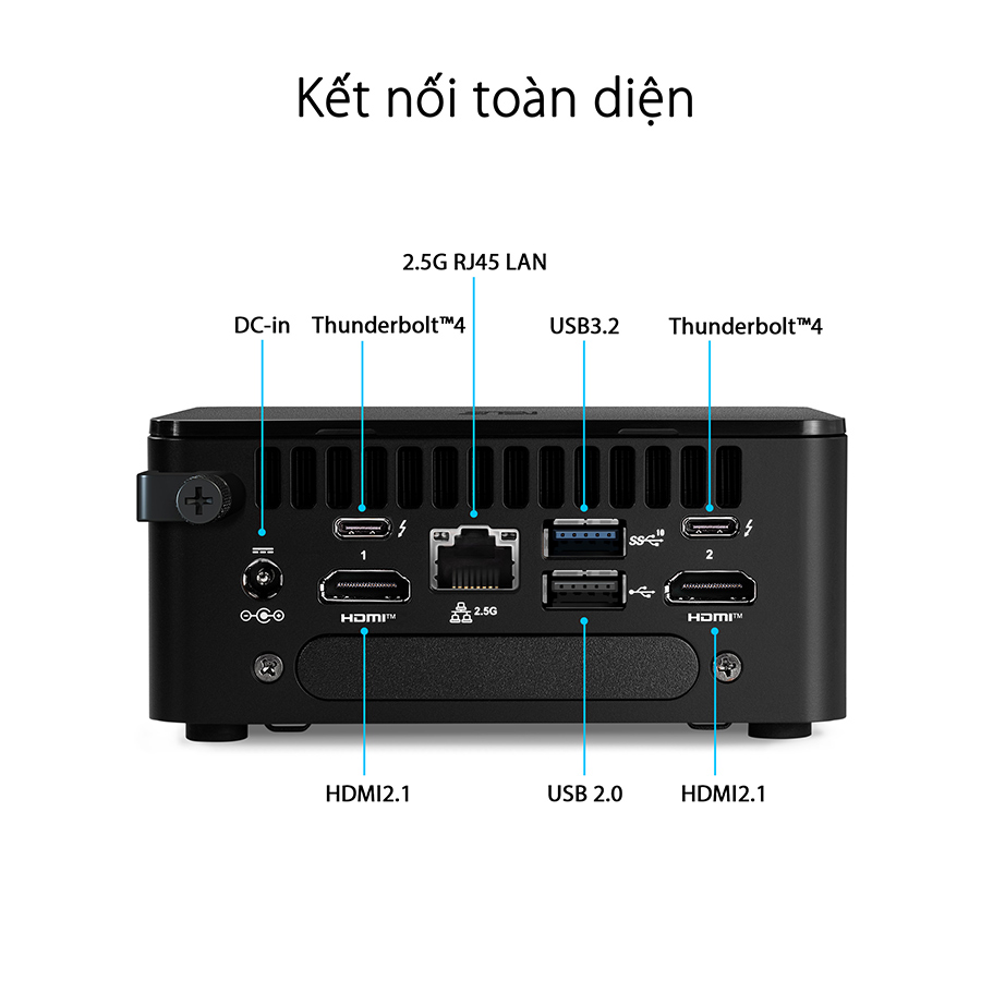 PC Mini ASUS NUC 13 Pro Tall RNUC13ANHI300001I (i3-1315U, Intel Iris Xe Graphics, Wi-Fi 6E AX211, Bluetooth 5.2)