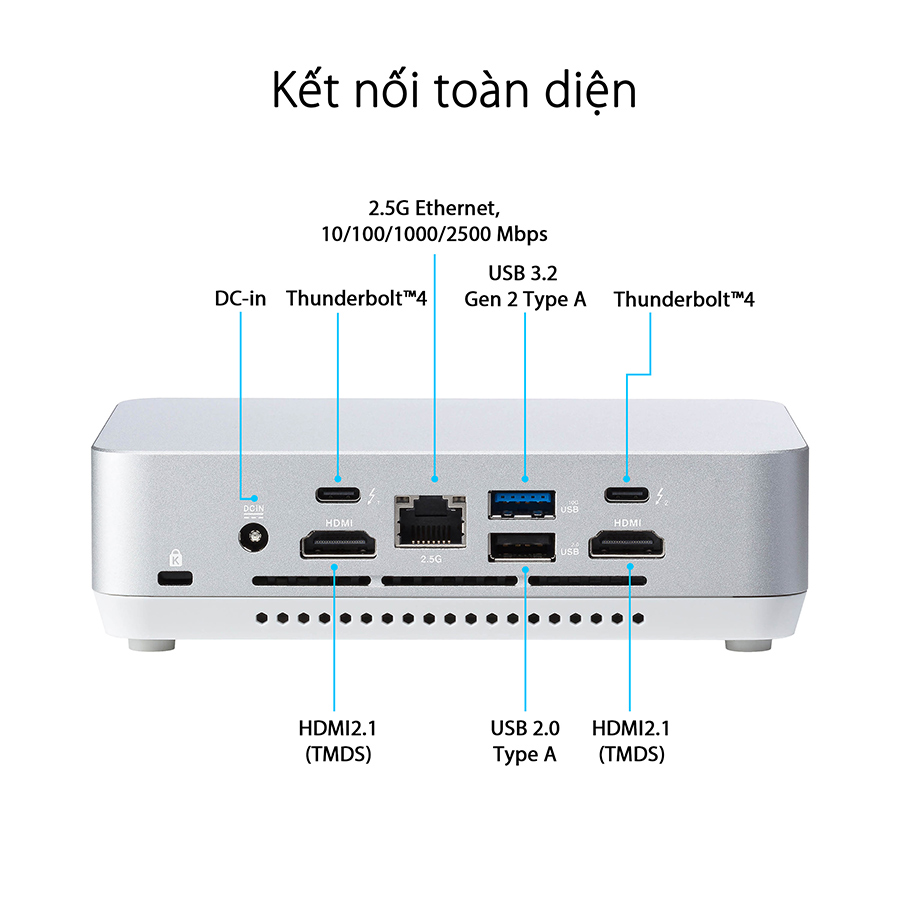 PC Mini Asus NUC 14 Pro Plus RNUC14RVSU500001I ( Ultra 5 125H, Intel Arc Graphics, Wi-Fi 6E AX211, Bluetooth 5.3)