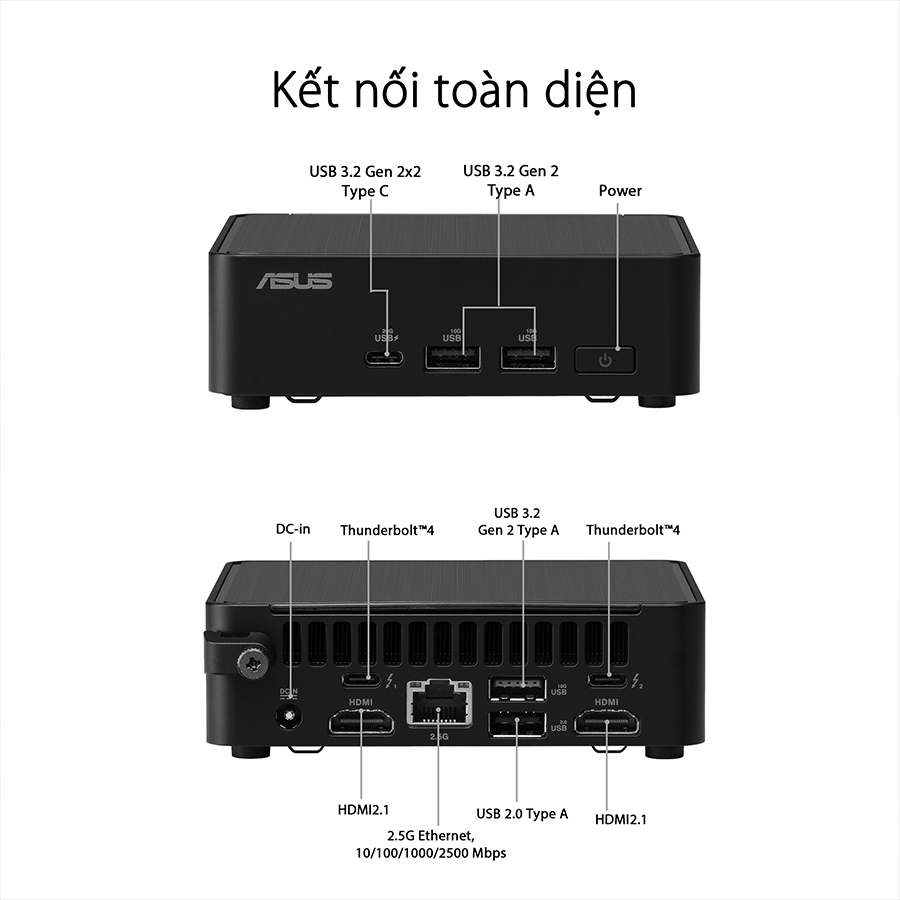 PC Mini Asus NUC 14 Pro RNUC14RVHU500001I (Ultra 5 125H, Intel Arc Graphics, Wi-Fi 6E AX211, Bluetooth 5.3)