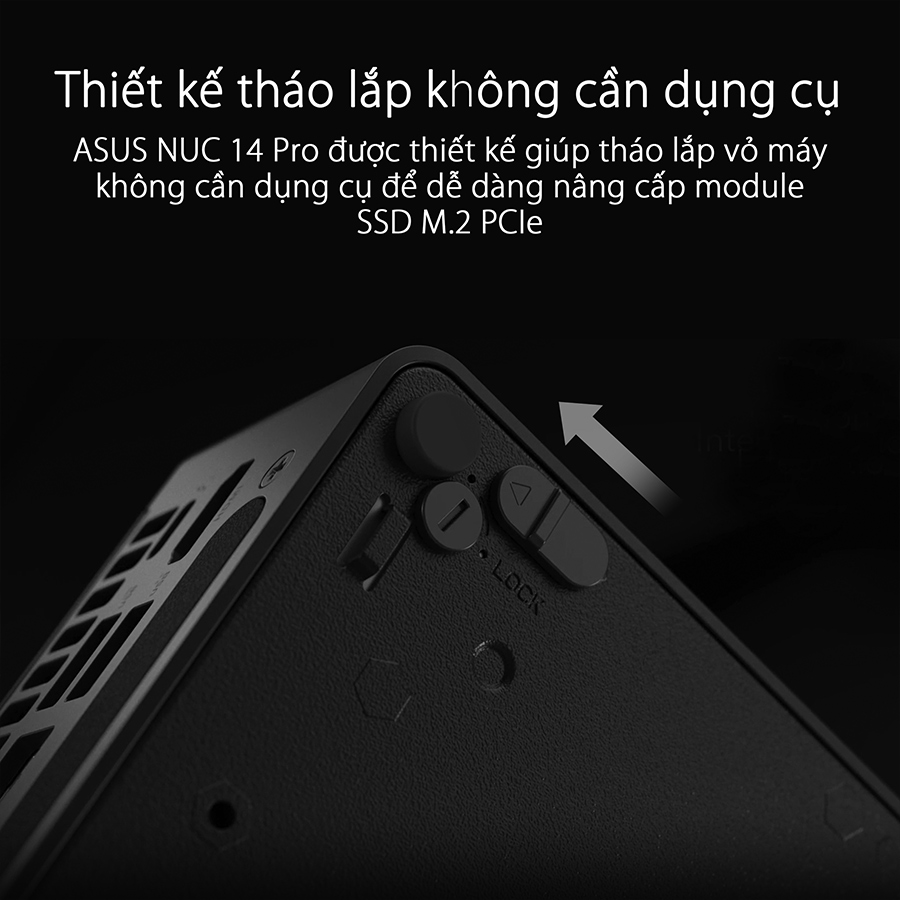 PC Mini Asus NUC 14 Pro RNUC14RVHU500001I (Ultra 5 125H, Intel Arc Graphics, Wi-Fi 6E AX211, Bluetooth 5.3)