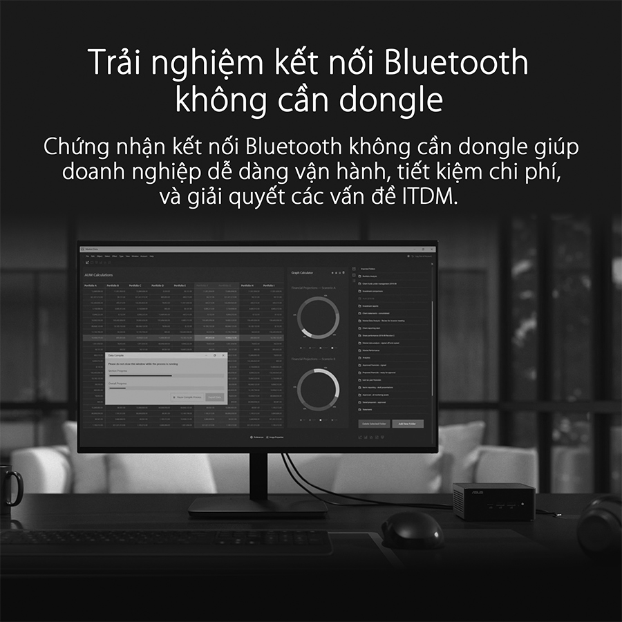 PC Mini Asus NUC 14 Pro RNUC14RVHU500001I (Ultra 5 125H, Intel Arc Graphics, Wi-Fi 6E AX211, Bluetooth 5.3)