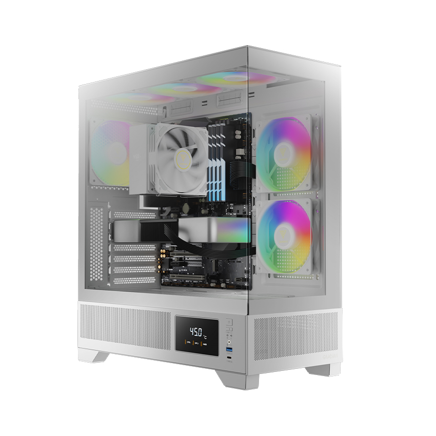 Vỏ Case Gamdias ATLAS M1 White ARGB