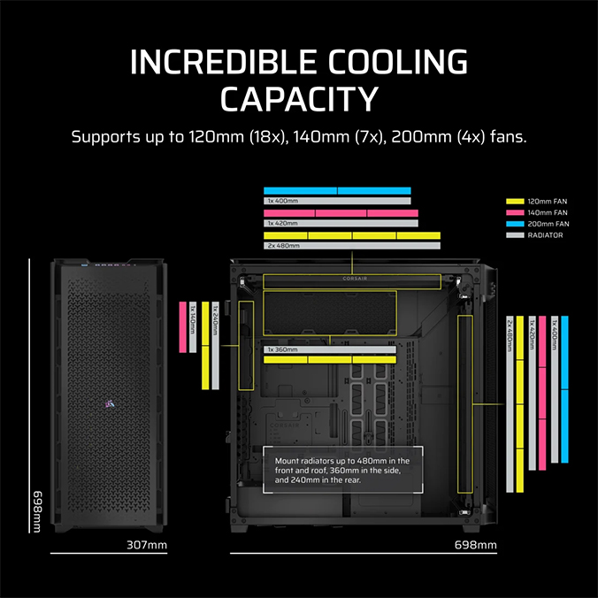 Corsair 9000D RGB AIRFLOW Super CC-9011273-WW