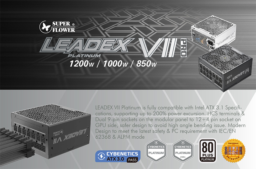LEADEX VII Platinum PRO 1000W ATX 3.1 SF-1000F14XP-BK