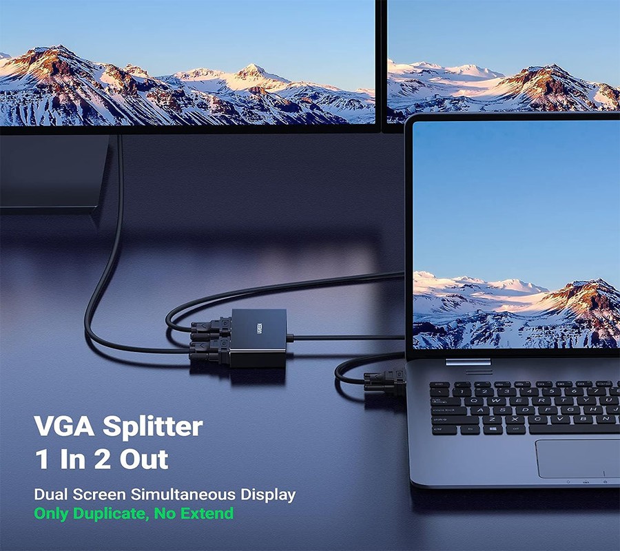 Bộ chia VGA 1 ra 2 Ugreen 20918 Dài 1m, Đen
