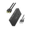 Bộ chuyển tín hiệu 2 CPU Ugreen 90478 (dùng 1 màn hình KVM Switch HDMI, USB, Đen)