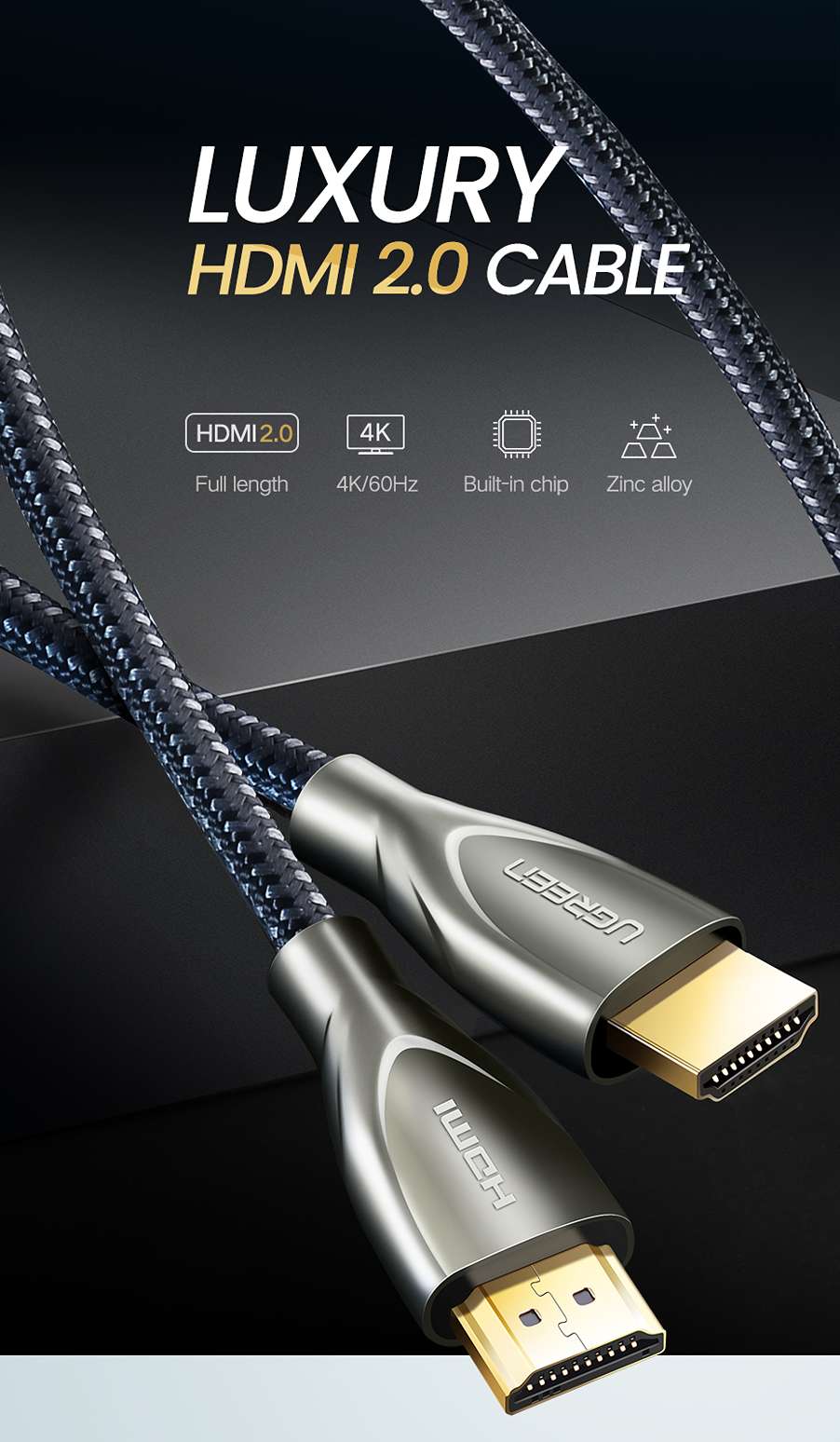cáp hdmi ugreen 11197, ugreen 11197, cáp hdmi 1.4 ugreen, dây hdmi dài 15m, cáp hdmi 3d 4k2k, dây hdmi bọc sợi nylon, hdmi ugreen chống nhiễu, cáp hdmi full hd ugreen 11197, hdmi 15m ugreen