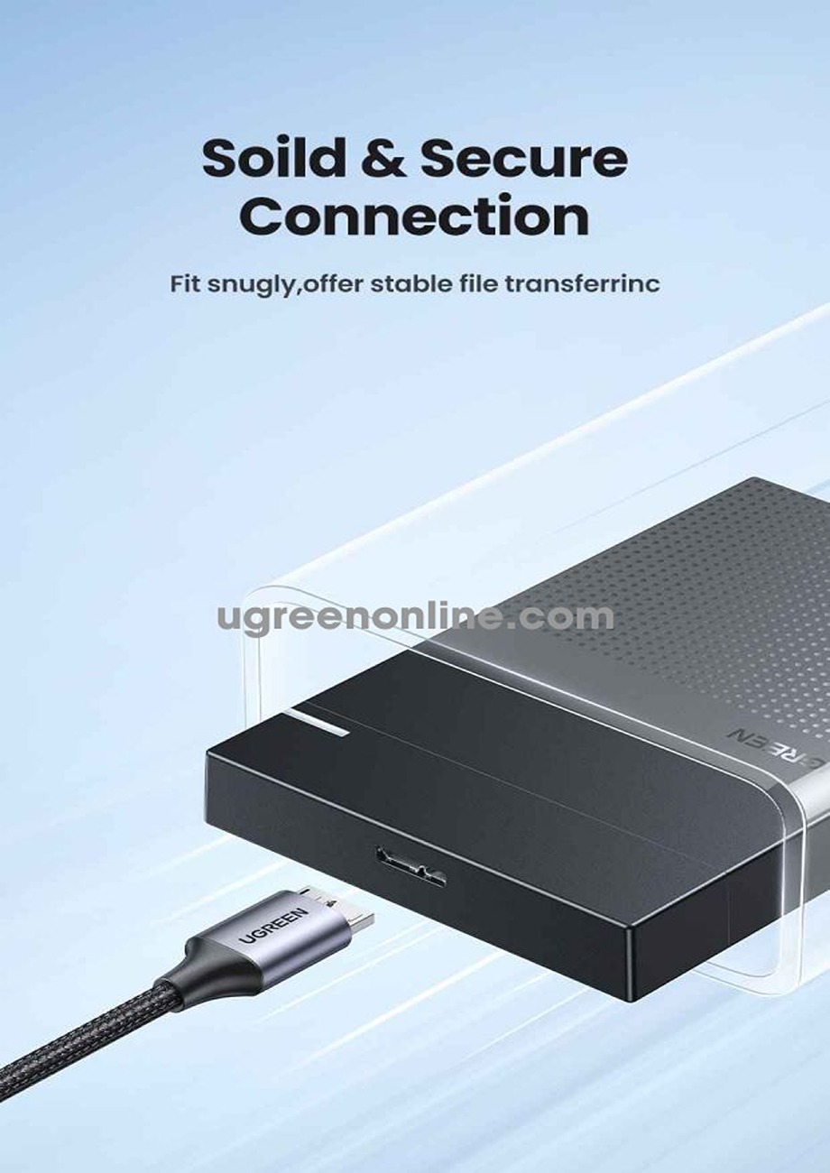 Cáp Micro-B to USB Type-C Ugreen 15232 (Dài 1m, Đen)