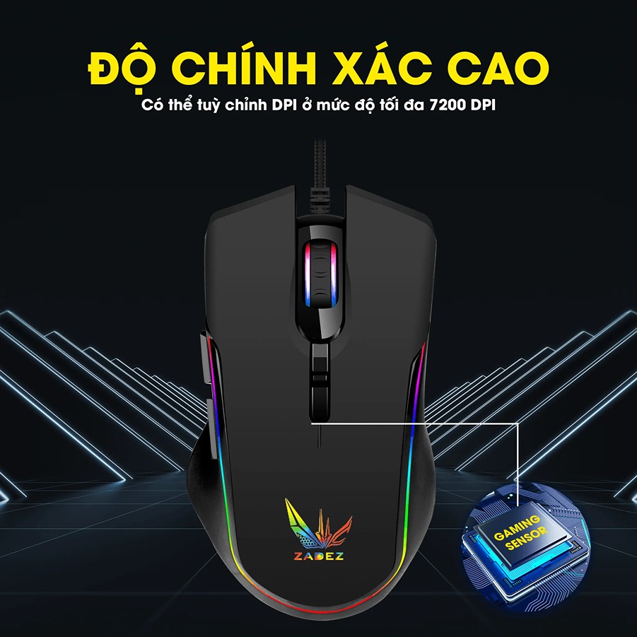 Chuột Gaming Zadez G156M (Wired, Đen)