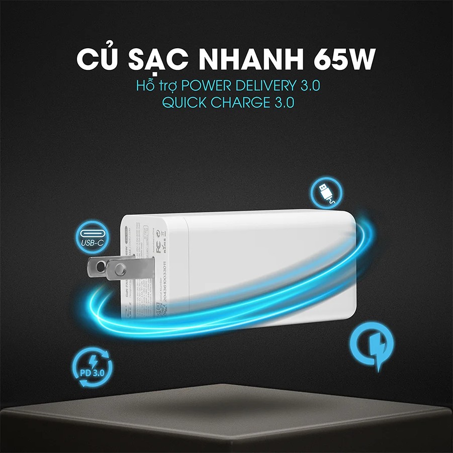 Củ Sạc Nhanh Zadez ZTA-4361 Trắng