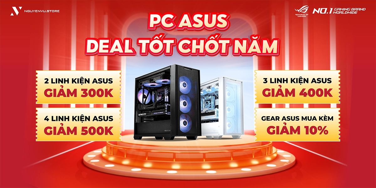 PC ASUS ưu đãi đến 500.000đ tại Nguyễn Vũ Store