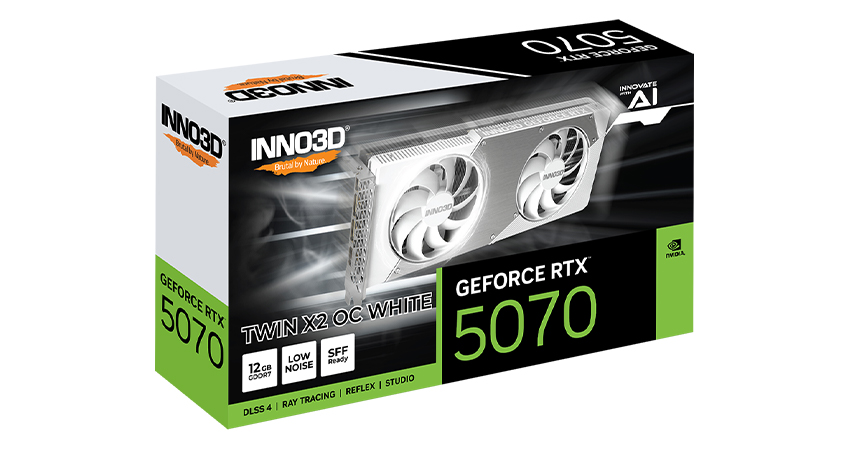 INNO3D GeForce RTX 5070 TWIN X2 OC WHITE 12GB GDDR7