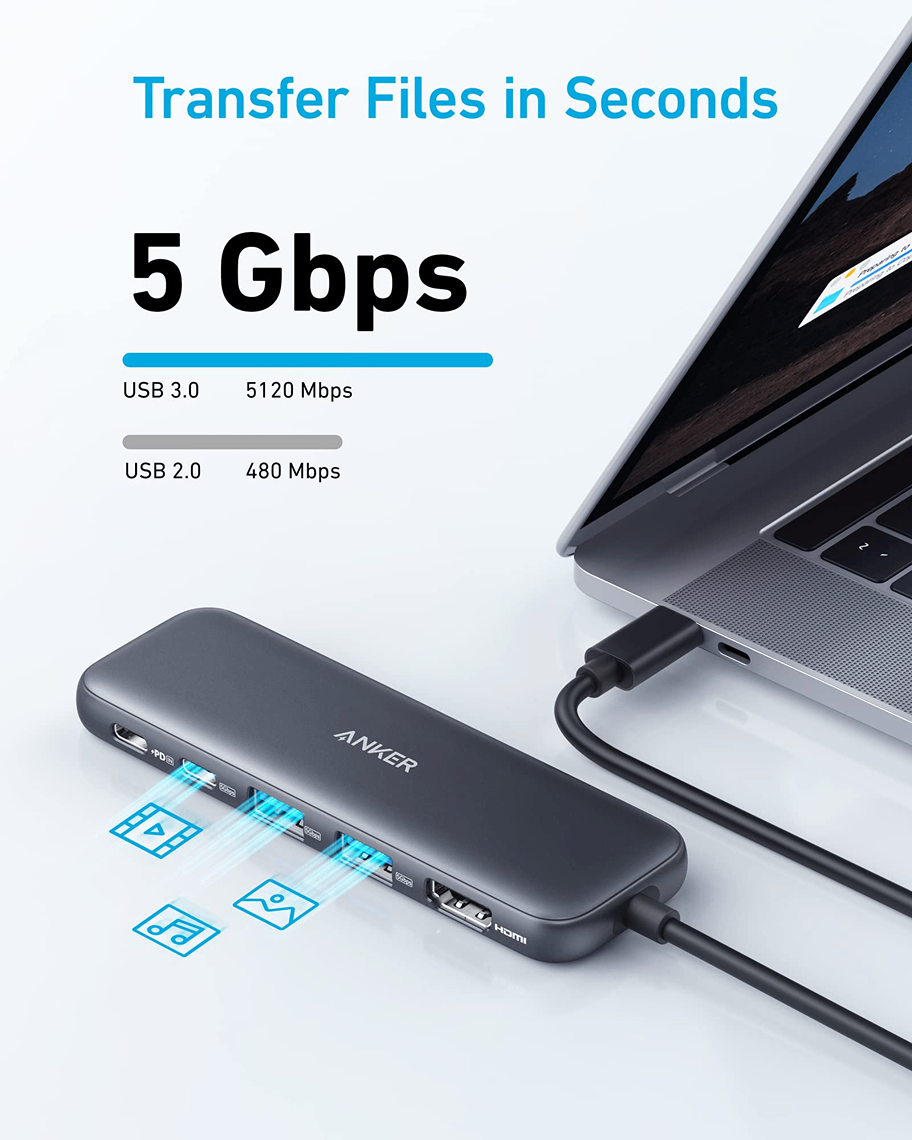 Bộ Chuyển Đổi Anker 332 A8355 USB-C Hub 5-in-1