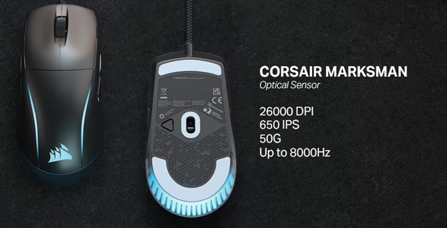 Chuột gaming Corsair M75-BLK-RGB CH-930D010-AP (Đen)