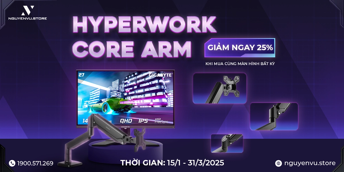 HyperWork Core Arm Giảm Ngay 25% tại Nguyễn Vũ Strore