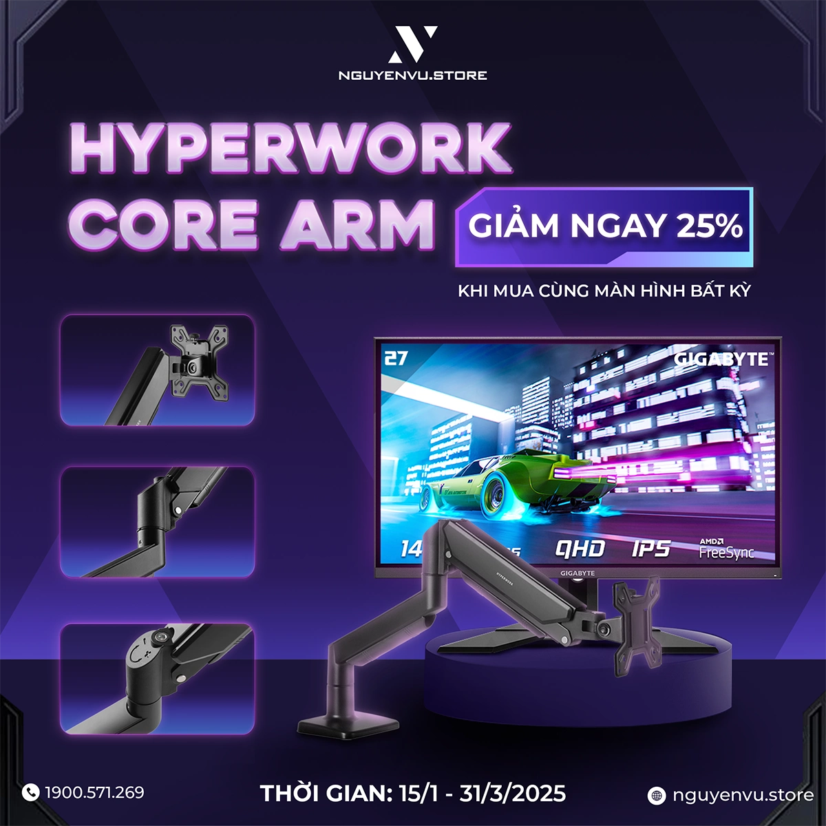 HyperWork Core Arm Giảm Ngay 25% tại Nguyễn Vũ Strore