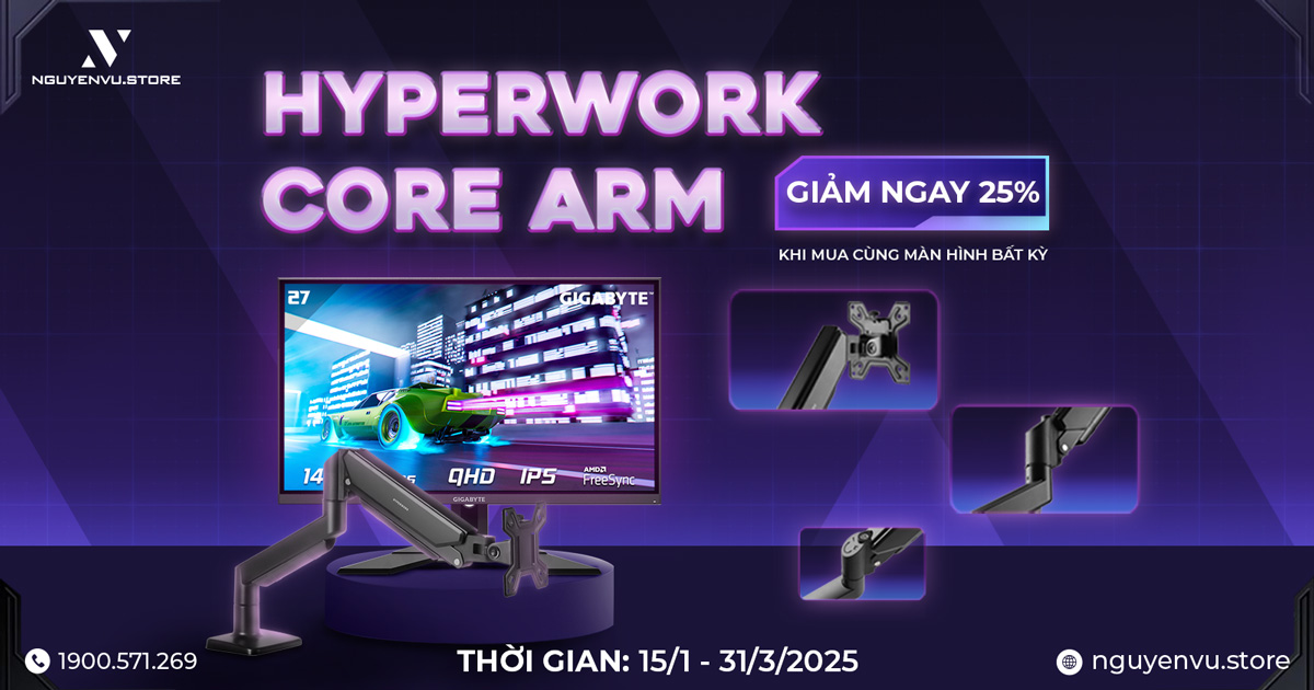 HyperWork Core Arm Giảm Ngay 25% tại Nguyễn Vũ Strore