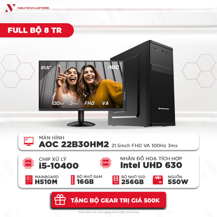 Full bộ máy tính văn phòng i5-10400