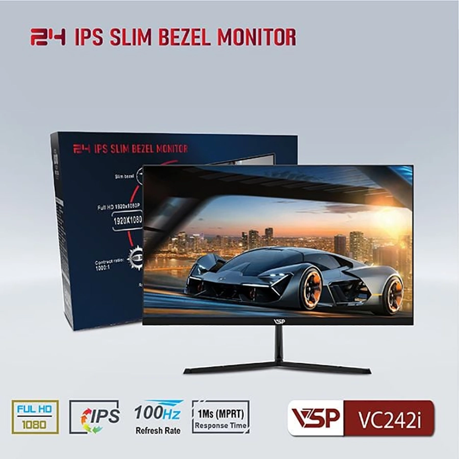 Màn hình VSP VC242i 23.8 inch FHD IPS 100Hz 2ms